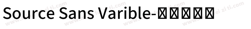 Source Sans Varible字体转换